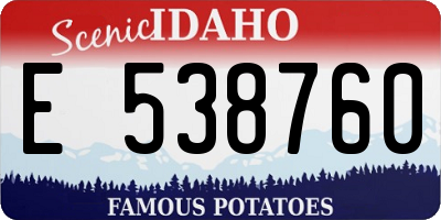 ID license plate E538760