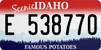 ID license plate E538770