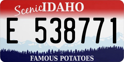 ID license plate E538771