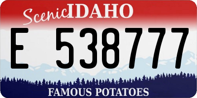 ID license plate E538777