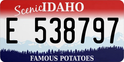 ID license plate E538797