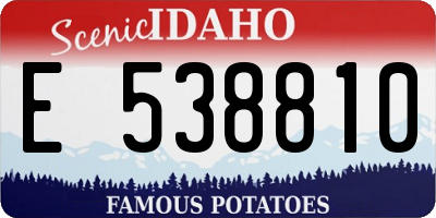 ID license plate E538810