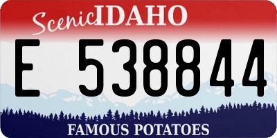 ID license plate E538844