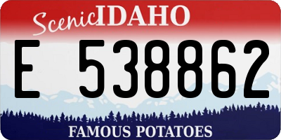 ID license plate E538862
