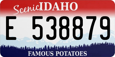 ID license plate E538879