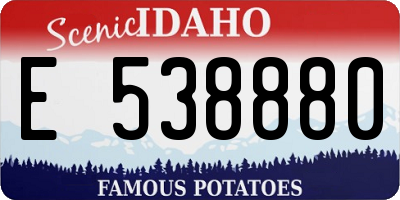 ID license plate E538880