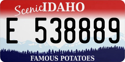 ID license plate E538889
