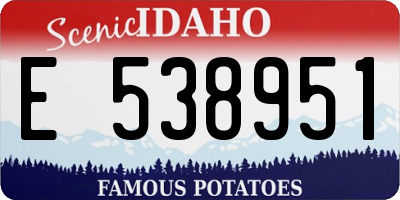 ID license plate E538951