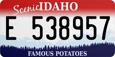ID license plate E538957