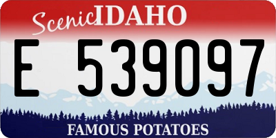 ID license plate E539097