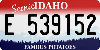 ID license plate E539152