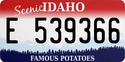 ID license plate E539366