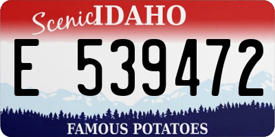 ID license plate E539472