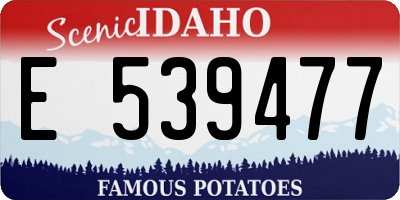 ID license plate E539477