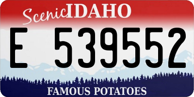 ID license plate E539552