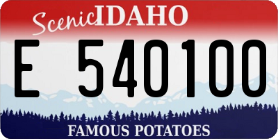 ID license plate E540100