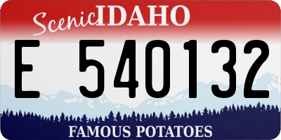 ID license plate E540132