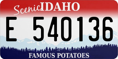 ID license plate E540136