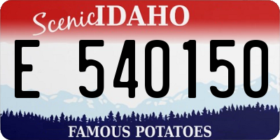 ID license plate E540150