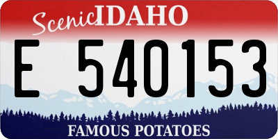 ID license plate E540153