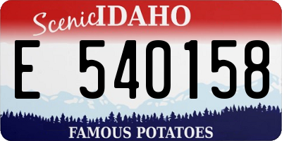 ID license plate E540158