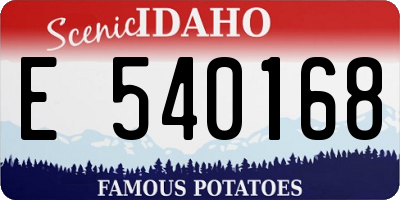 ID license plate E540168