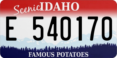 ID license plate E540170
