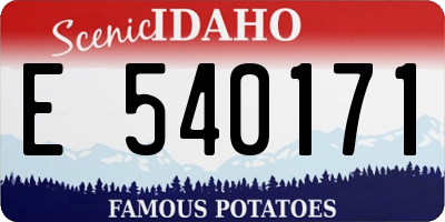 ID license plate E540171