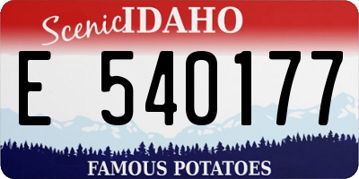 ID license plate E540177
