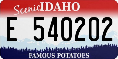 ID license plate E540202
