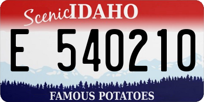 ID license plate E540210