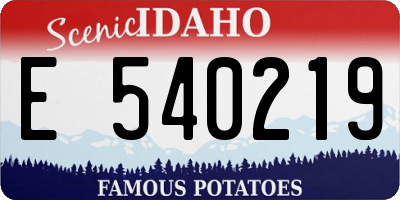 ID license plate E540219