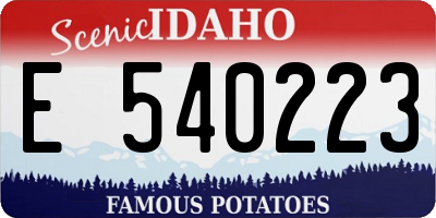 ID license plate E540223