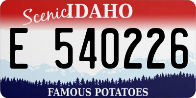 ID license plate E540226