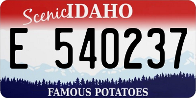 ID license plate E540237