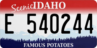 ID license plate E540244