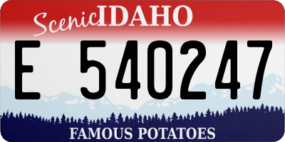 ID license plate E540247