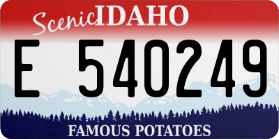 ID license plate E540249