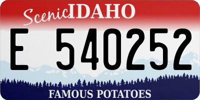 ID license plate E540252
