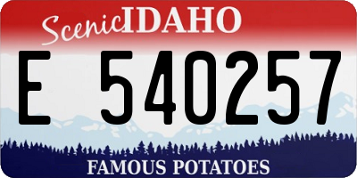 ID license plate E540257