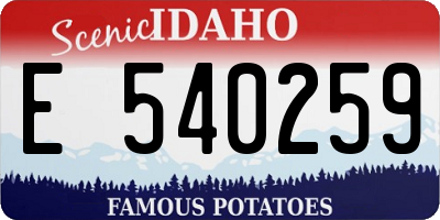 ID license plate E540259