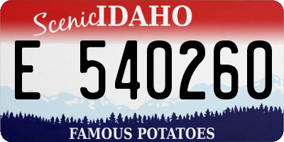 ID license plate E540260