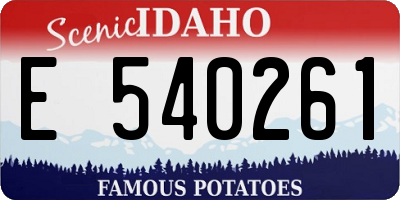 ID license plate E540261