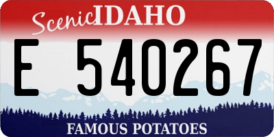 ID license plate E540267