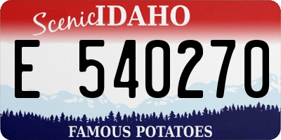 ID license plate E540270