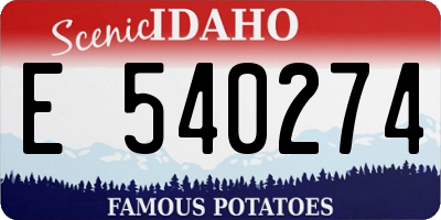 ID license plate E540274