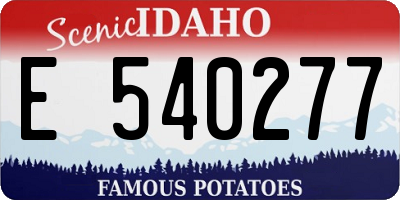 ID license plate E540277