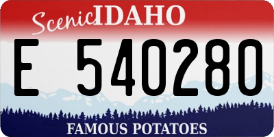 ID license plate E540280