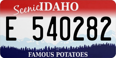 ID license plate E540282