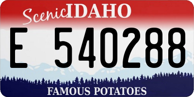 ID license plate E540288